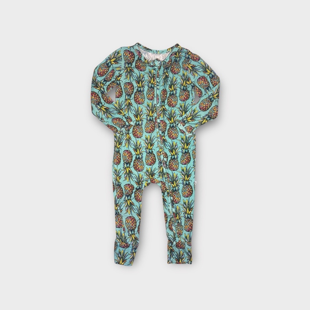 Bums & Roses Pineapple Allover Bamboo Romper